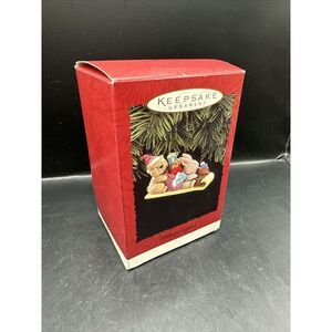 Hallmark Keepsake‎ Ornament Hillside Express 1996 Sledding Animals Bunny Xmas